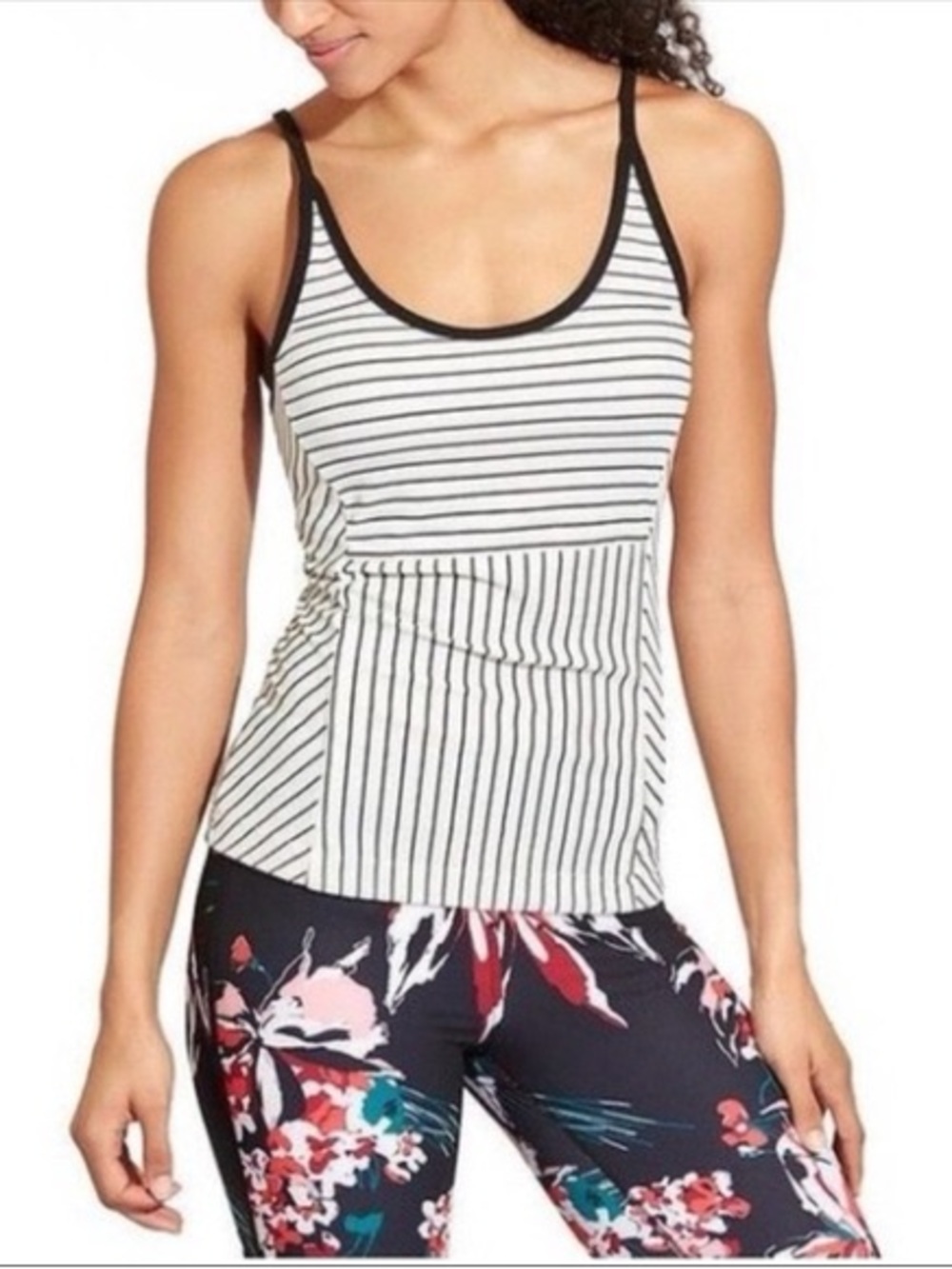 Athleta Striped Racerback Tank